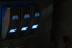 Auxiliary Switch Bezel - Rough Country - Triple - Black